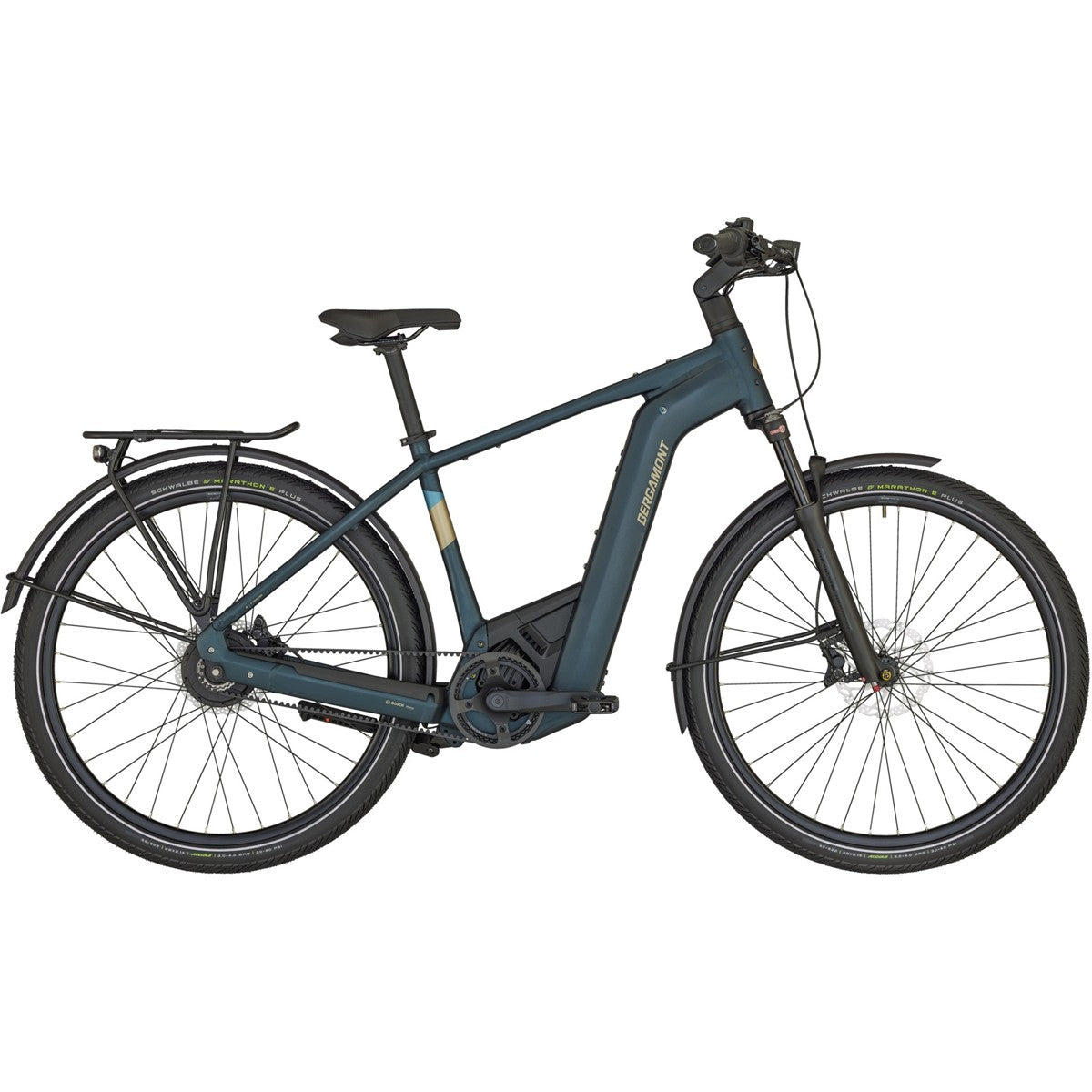 Elcykel hybrid Bergamont E-Horizon Pro Belt Premium Gent Matt Petrol Blue