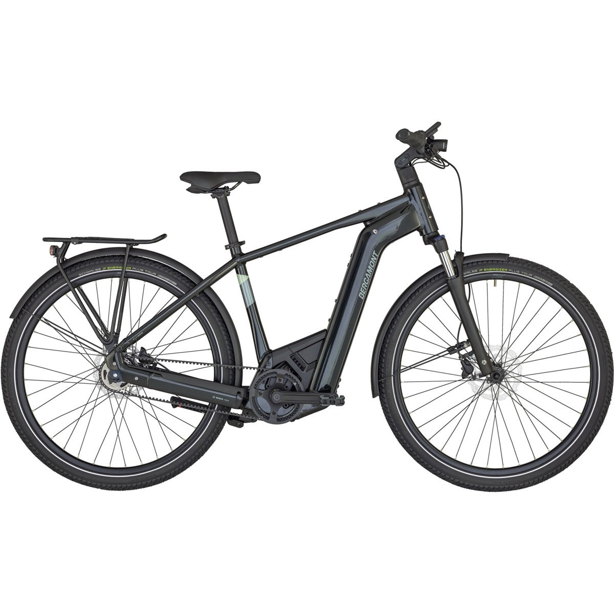 Elcykel hybrid Bergamont E-Horizon Elite 6 Belt Gent Shiny Greenish Black
