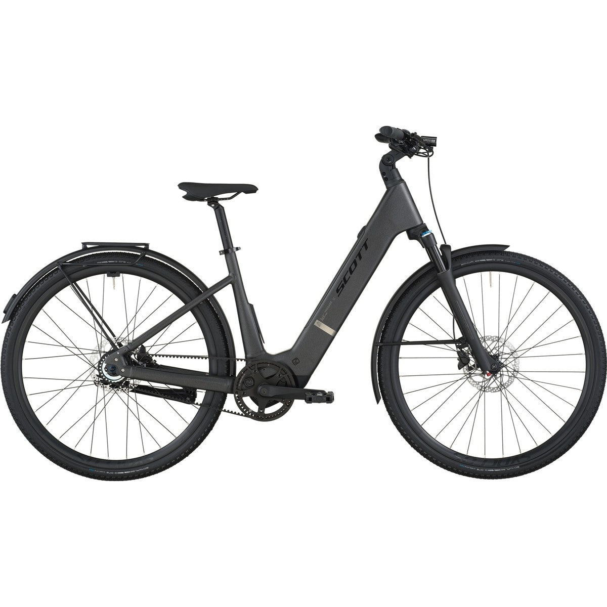 Hybridcykel el Scott Passage 10 Belt Wave Midnight Grey