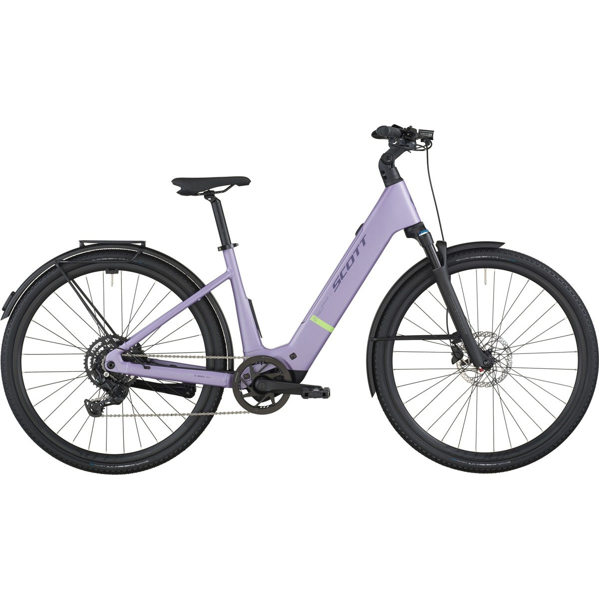 Hybridcykel el Scott Passage 20 Wave Lila Purple