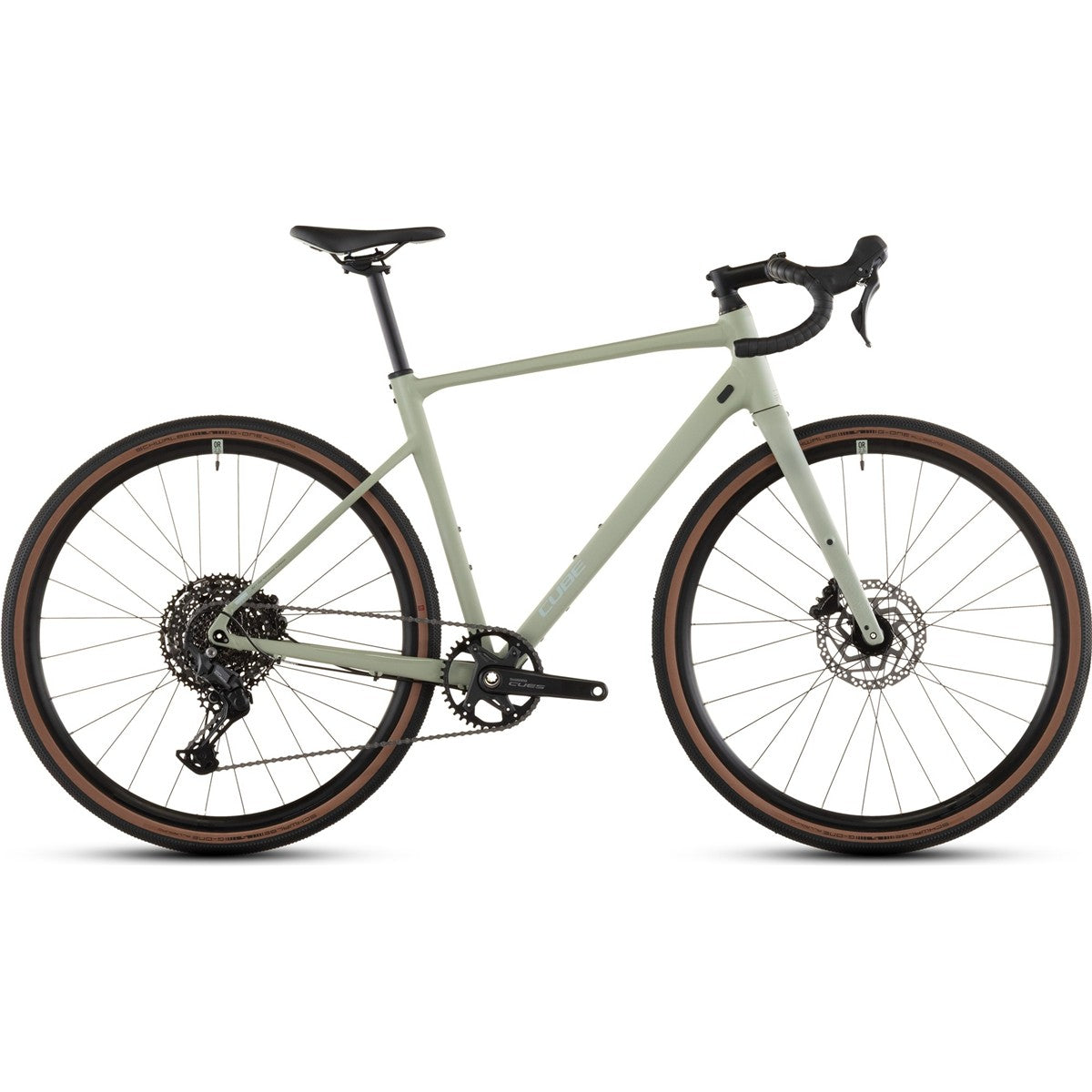 Gravelcykel Cube Nuroad Pro Cues 1x11s Pea/Grey