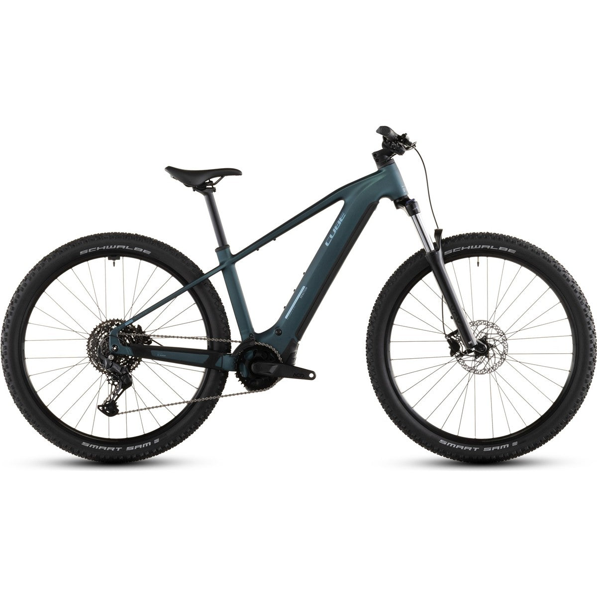 El MTB Cube Reaction Hybrid ONE 800 HS PL CX Royalgreen/Prism