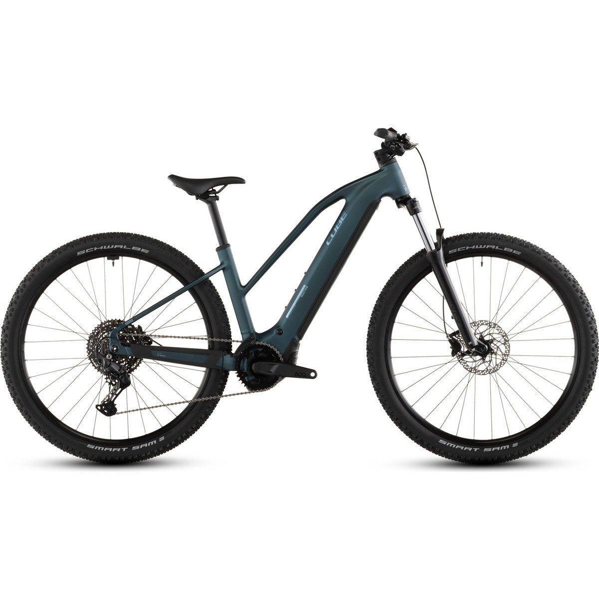 El MTB Cube Reaction Hybrid ONE 800 MS PL CX Royalgreen/Prism