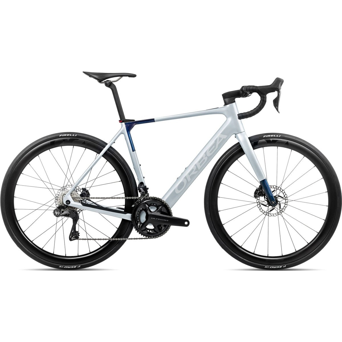 Elcykel Racer Orbea Gain M20i 353Wh Ultegra Di2 Halo Silver/Blue Carbon View