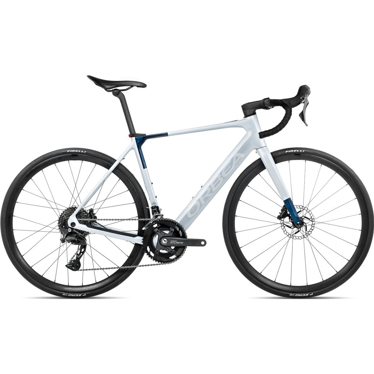 Elcykel Racer Orbea Gain M40 353Wh Halo Silver/Blue Carbon View