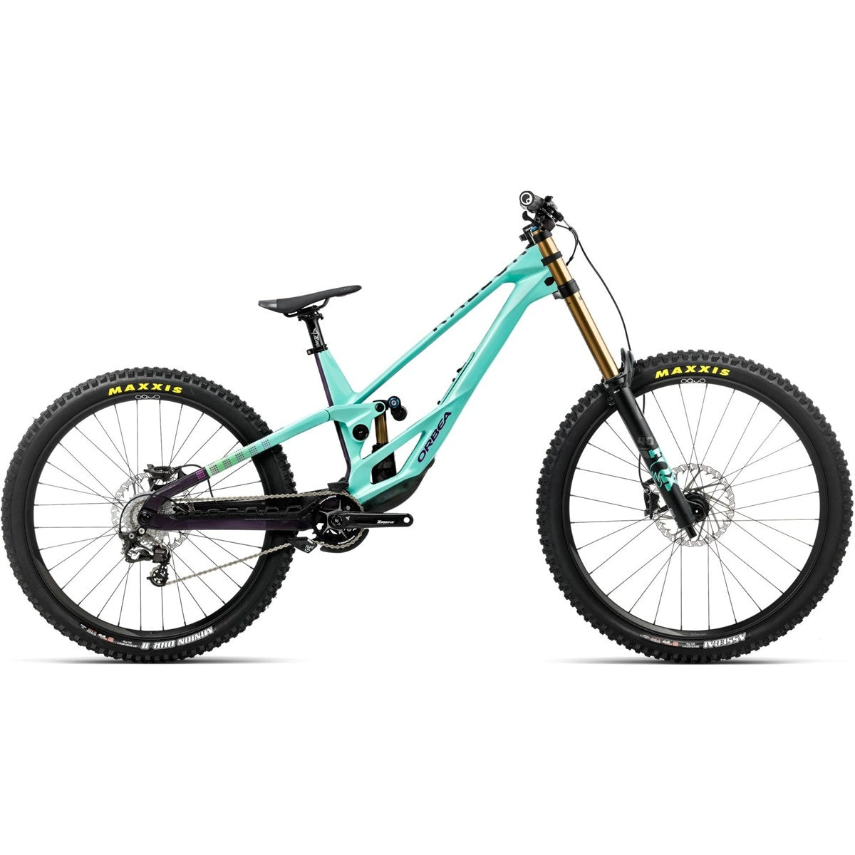 Enduro MTB Orbea Rallon E-LTD AXS 450CS Aloha Green/Fantasy Purple Carbon View