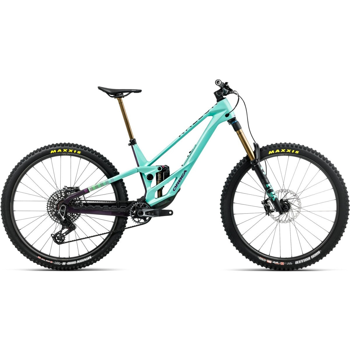 Enduro MTB Orbea Rallon E-LTD AXS 442CS Aloha Green/Fantasy Purple Carbon View