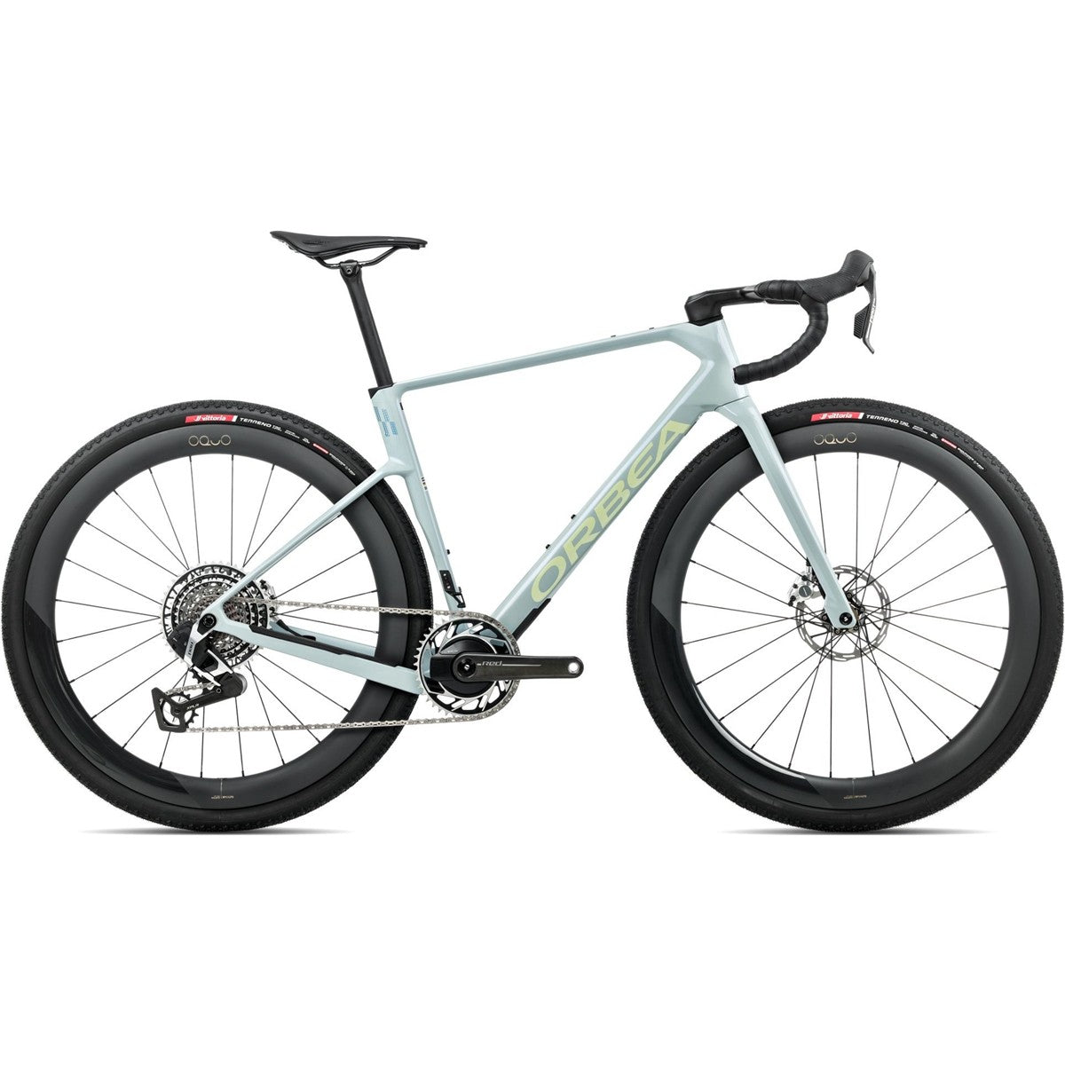Gravelcykel Orbea Terra Race M11eLTD 1X Red AXS Frozen Concrete