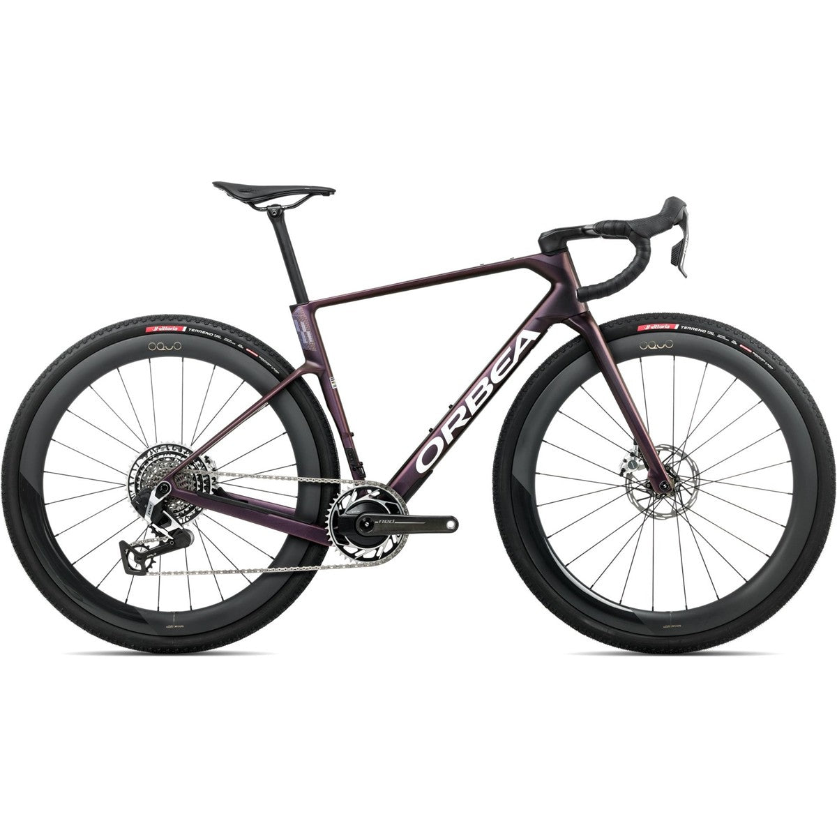 Gravelcykel Orbea Terra Race M11eLTD 1X Red AXS Sunset Carbon View