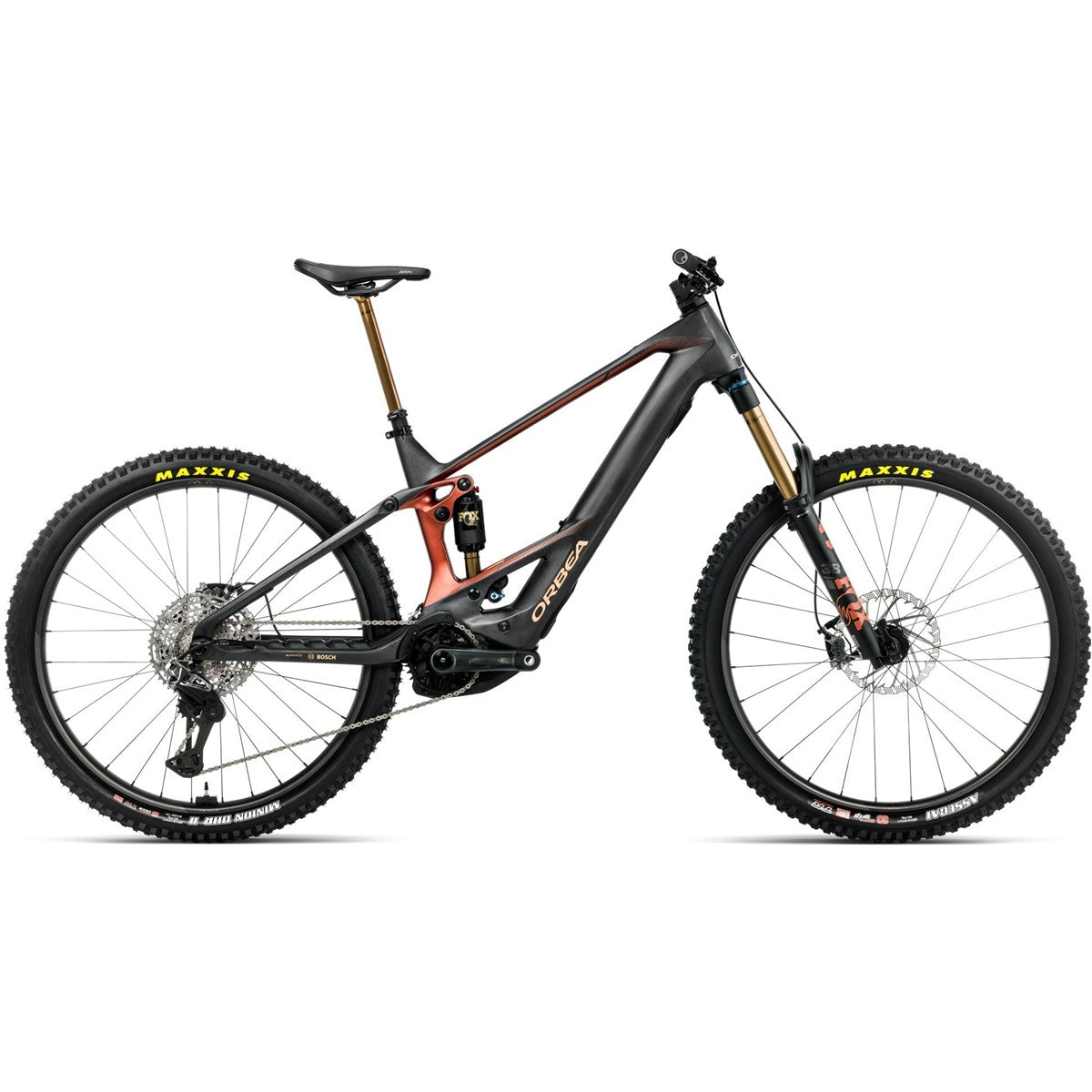 El MTB Orbea Wild M-LTD Mullet 600Wh XTR Di2 Diamond Carbon View/Mars Red