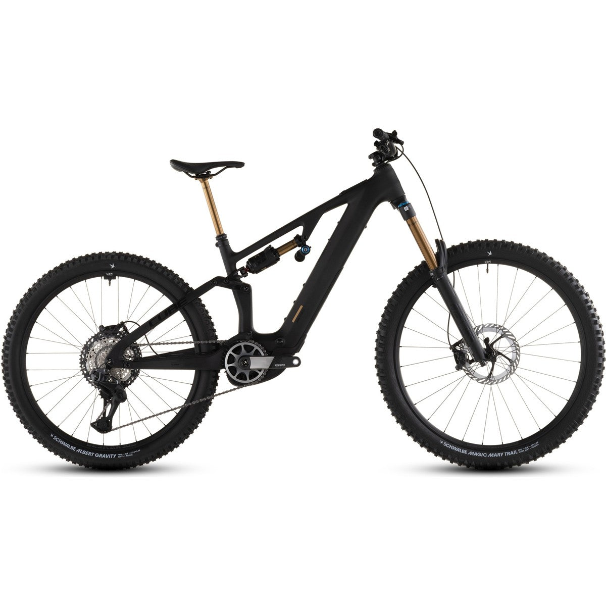 El MTB Cube AMS Hybrid 177 C:62 AT 600X Carbon/Gold