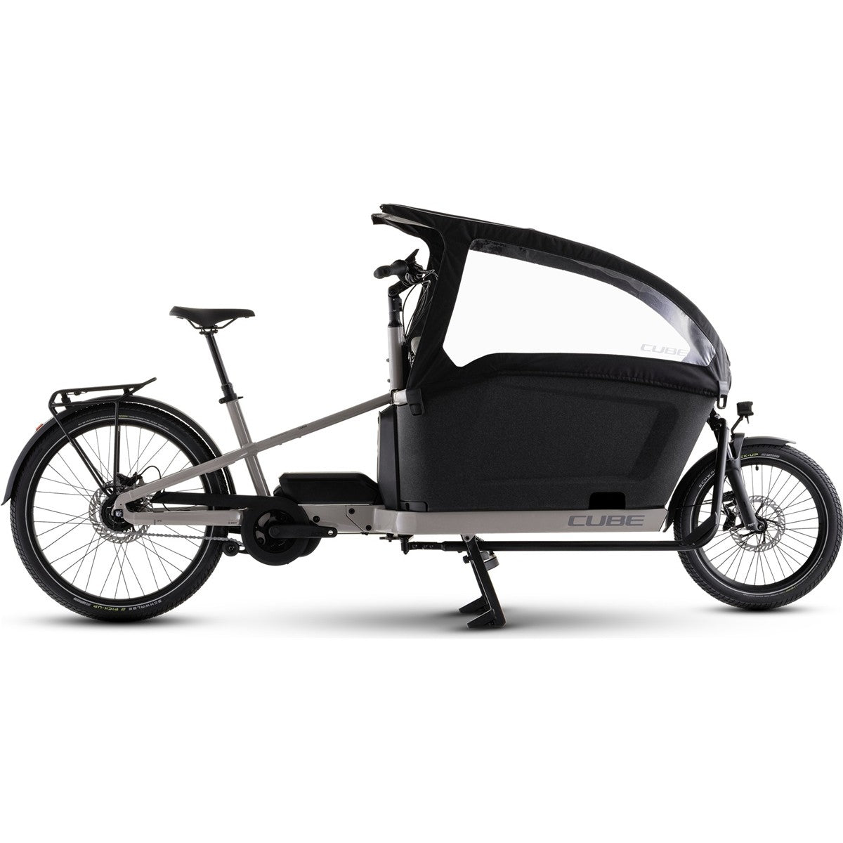 Lådcykel el Cube Cargo Hybrid Comfort Pro Family 800 Oatgrey/Reflex ONESIZE