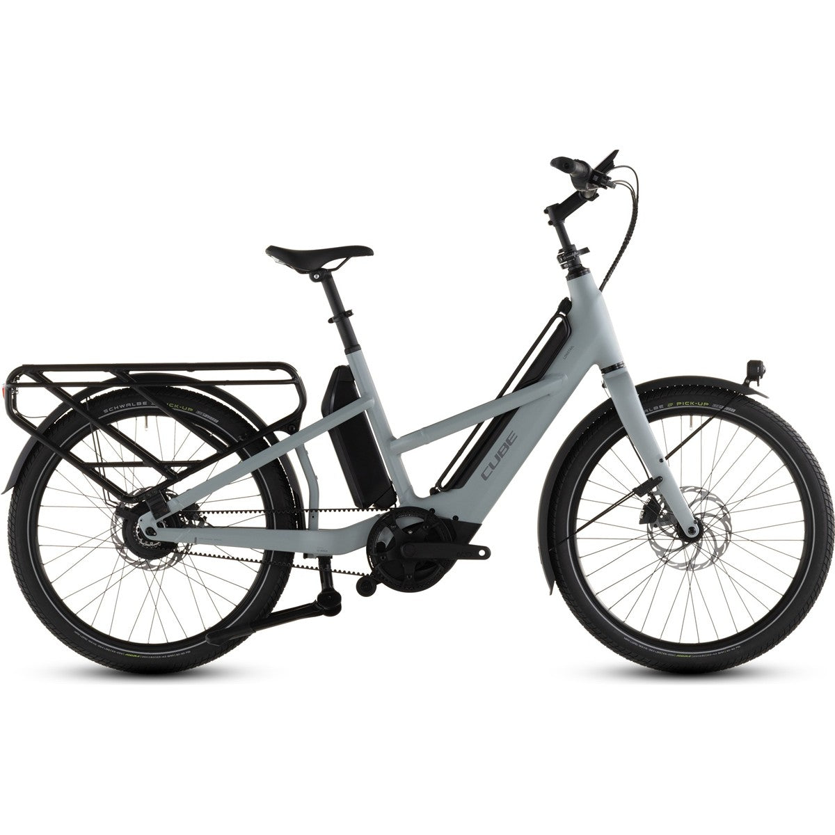 Lastcykel el Cube Longtail Hybrid Comfort 800 Mineralgrey/Reflex ONESIZE