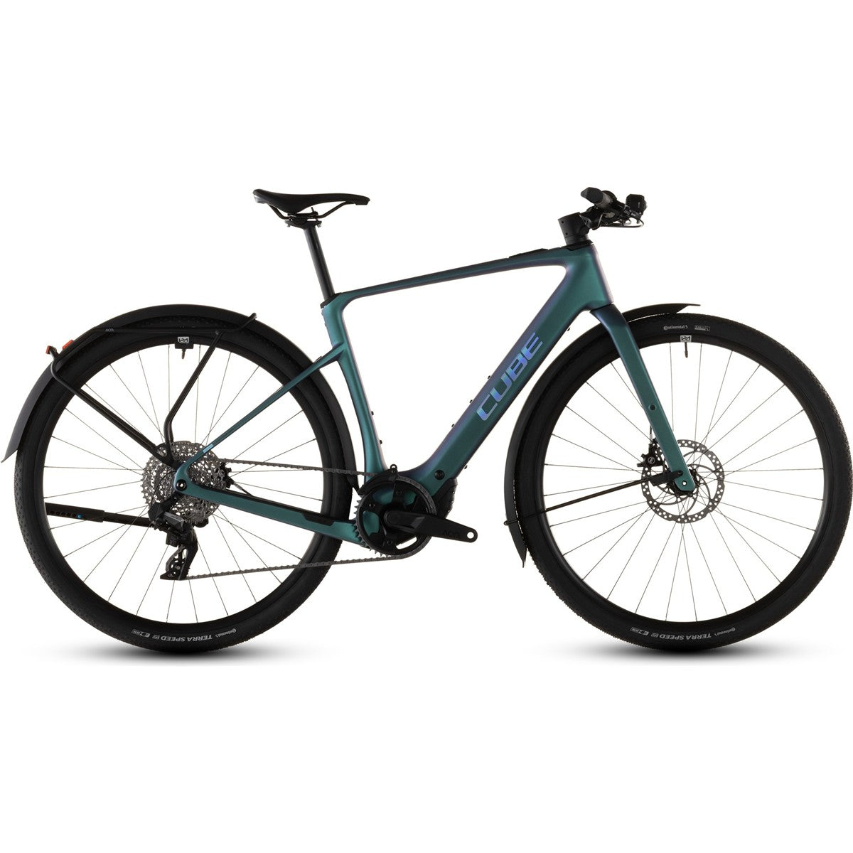 Hybridcykel el Cube Nulane Hybrid C:62 SLX 400X FE Polarlight/Prism