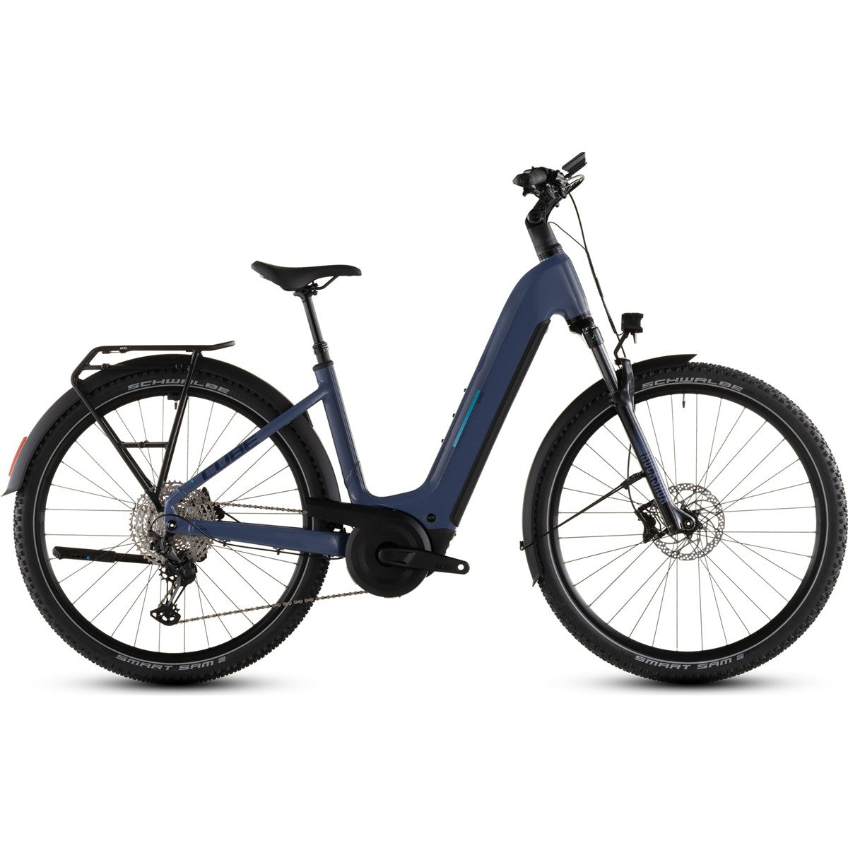 Hybridcykel el Cube Nuride Hybrid EXC 800 Low Jeansblue/Blue