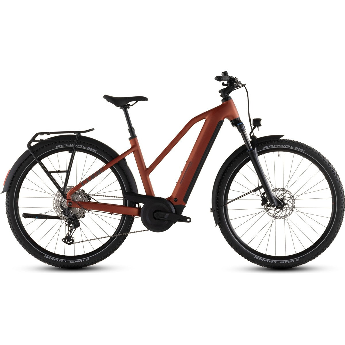 Hybridcykel el Cube Nuride Hybrid Pro 800 Mid Chilli/Black