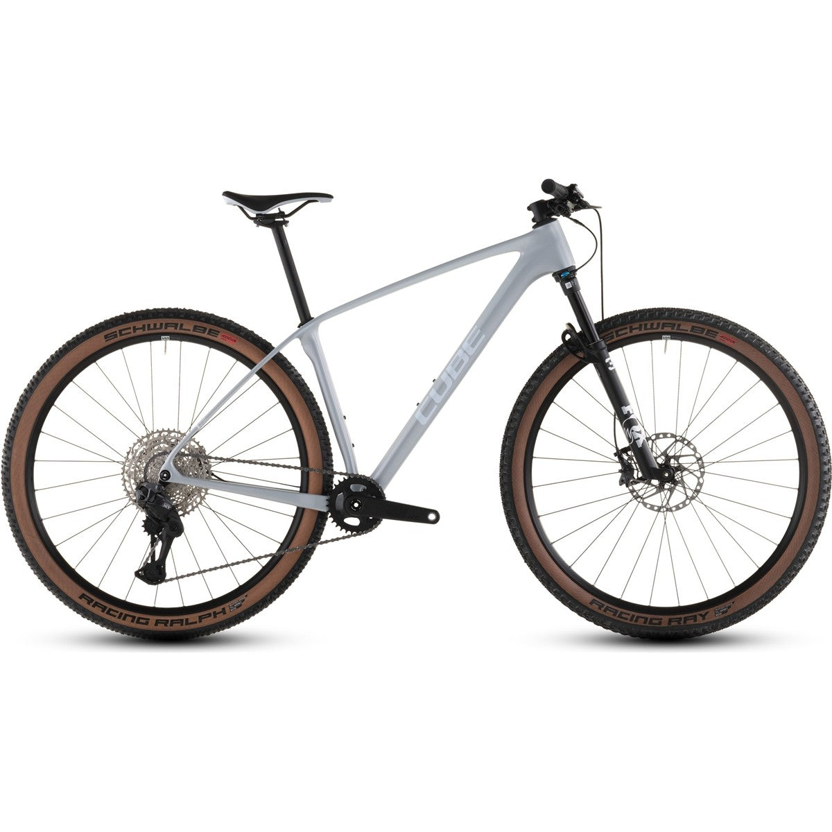 Hardtail MTB Cube Reaction C:62 Race Foggrey/White