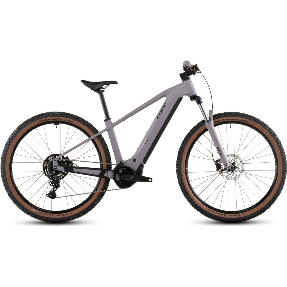 El MTB Cube Reaction Hybrid Performance 600 Plumgrey/Black