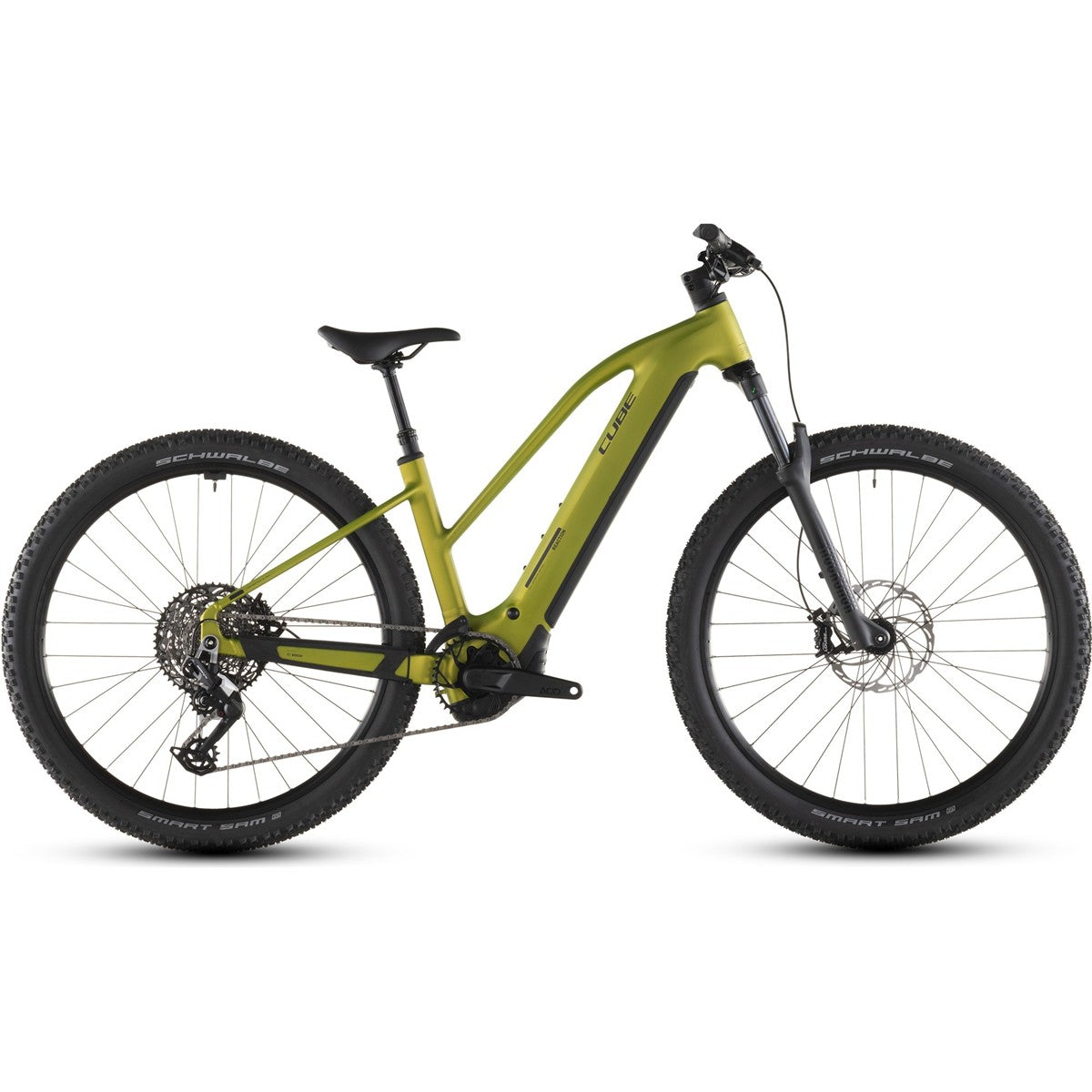 El MTB Cube Reaction Hybrid Race 800 Mid Lizard/Black