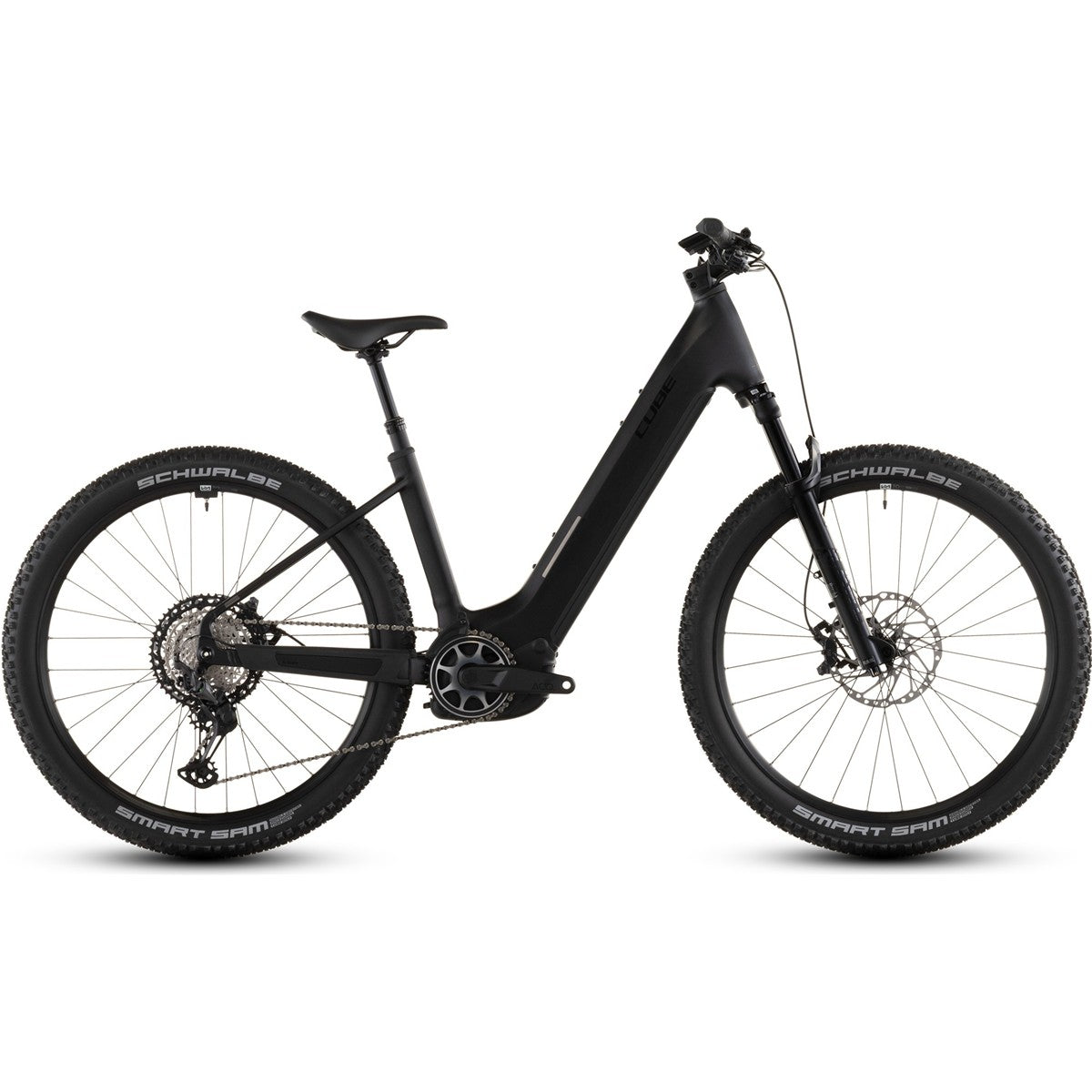 El MTB Cube Reaction Hybrid SLX 800 Low Silverdust/Chrome