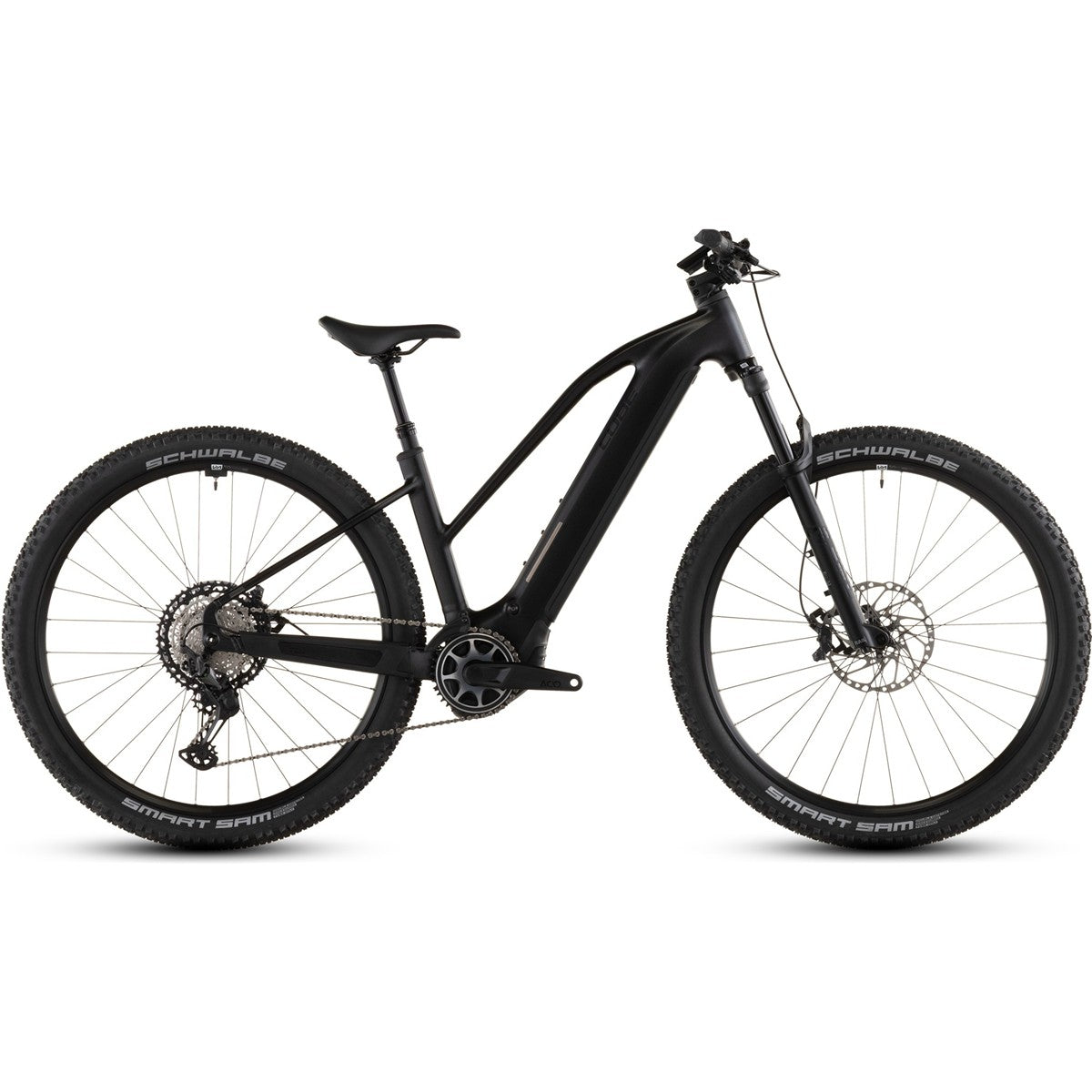 El MTB Cube Reaction Hybrid SLX 800 Mid Silverdust/Chrome