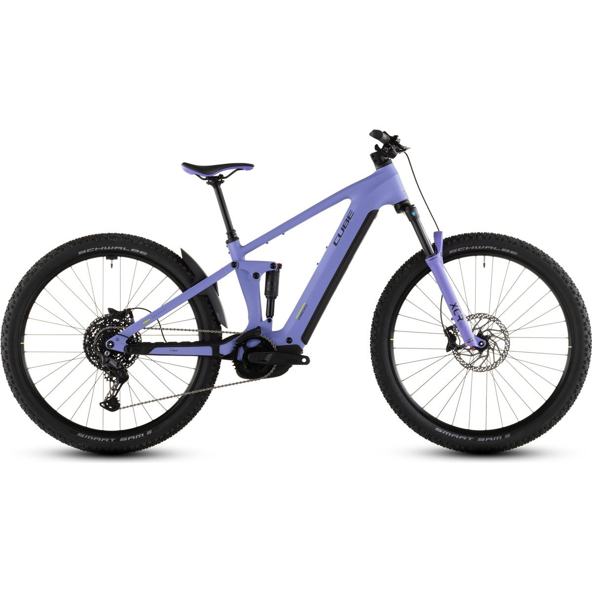 El MTB Cube Stereo Hybrid ONE22 Pro 600 Lucidlilac/Lime