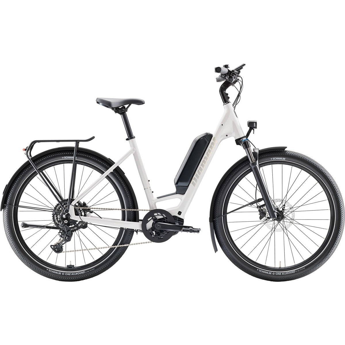 Elcykel Diamant Zing Trip Core Lowstep 545Wh Baumwollweiss Metallic