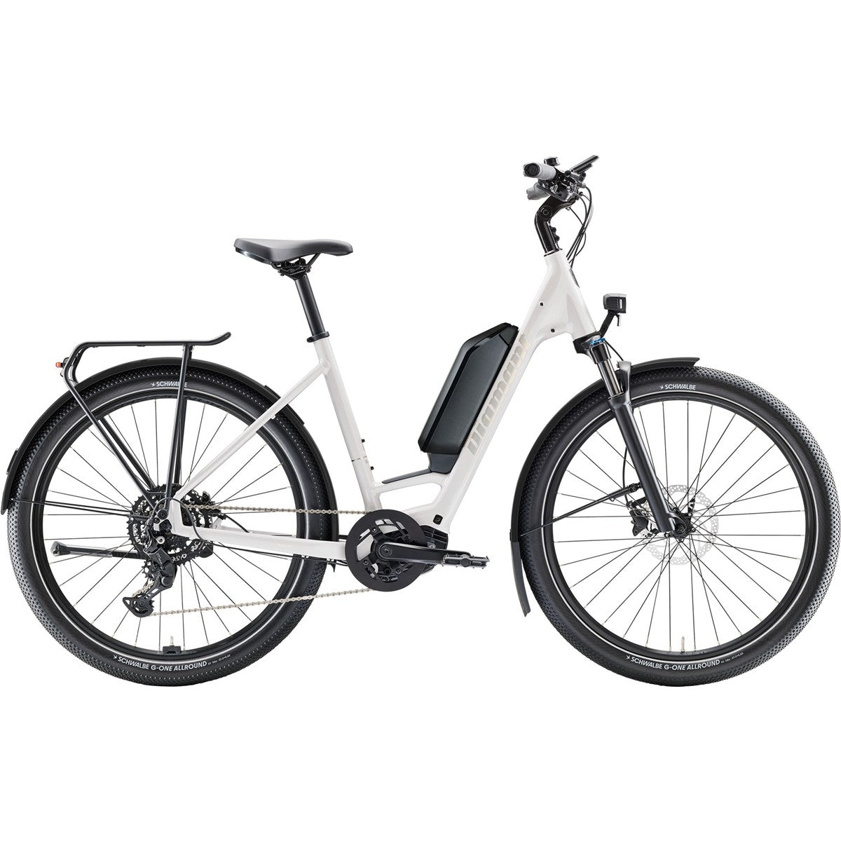 Elcykel Diamant Zing Trip Core Lowstep 725Wh Baumwollweiss Metallic
