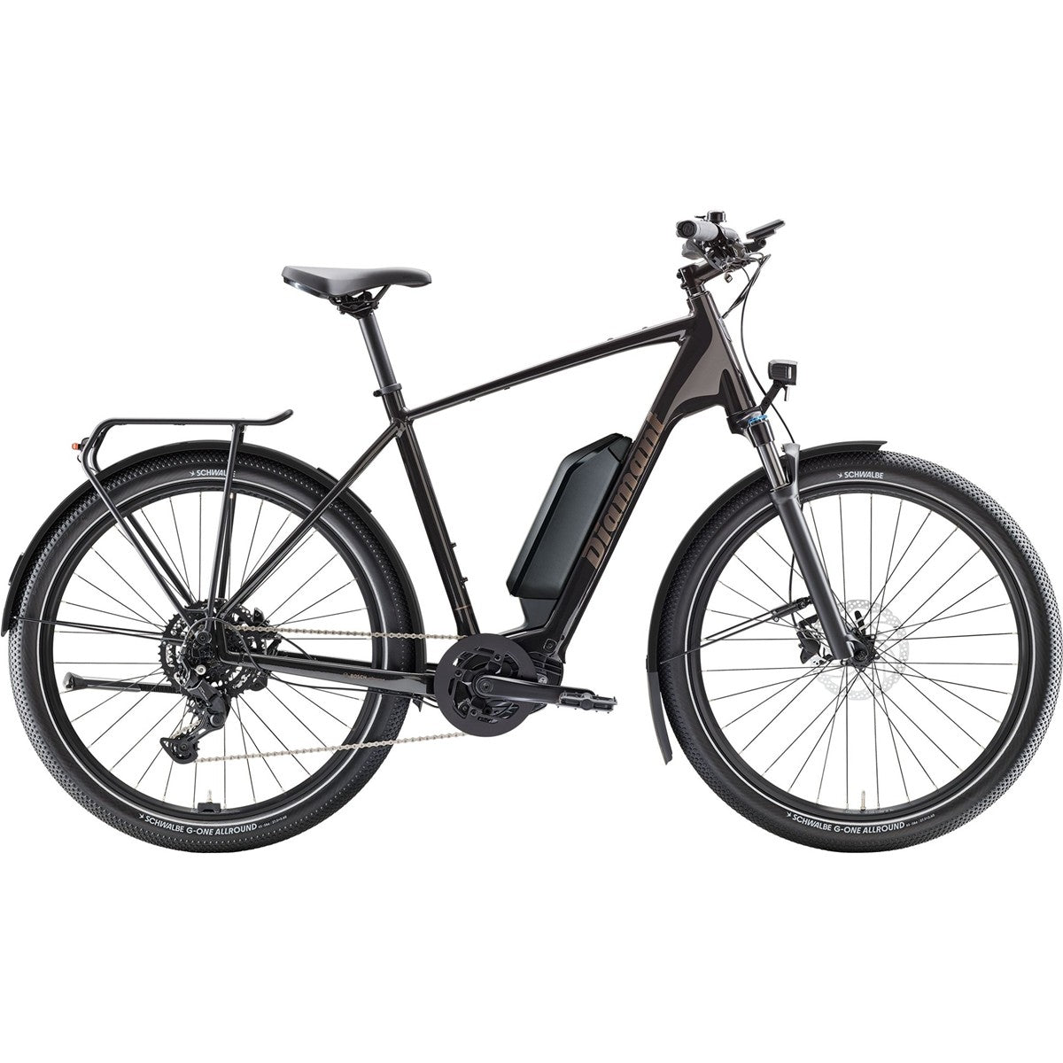 Elcykel Diamant Zing Trip Core Stepover 725Wh Samtschwarz Metallic