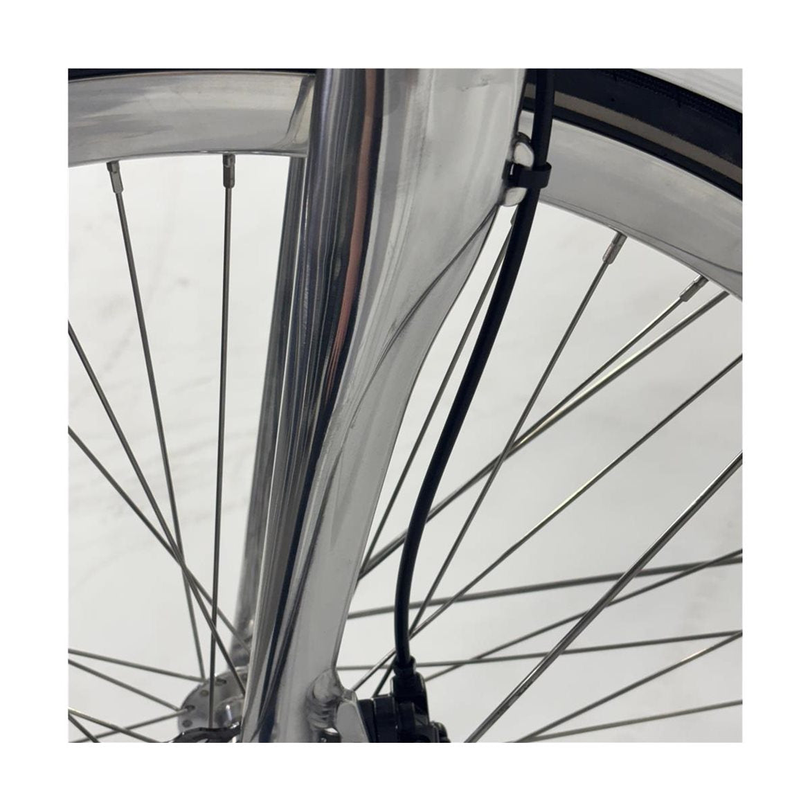 Begagnad Hybridcykel Avenue Airbase Metal 10-Växlar Polerad silver