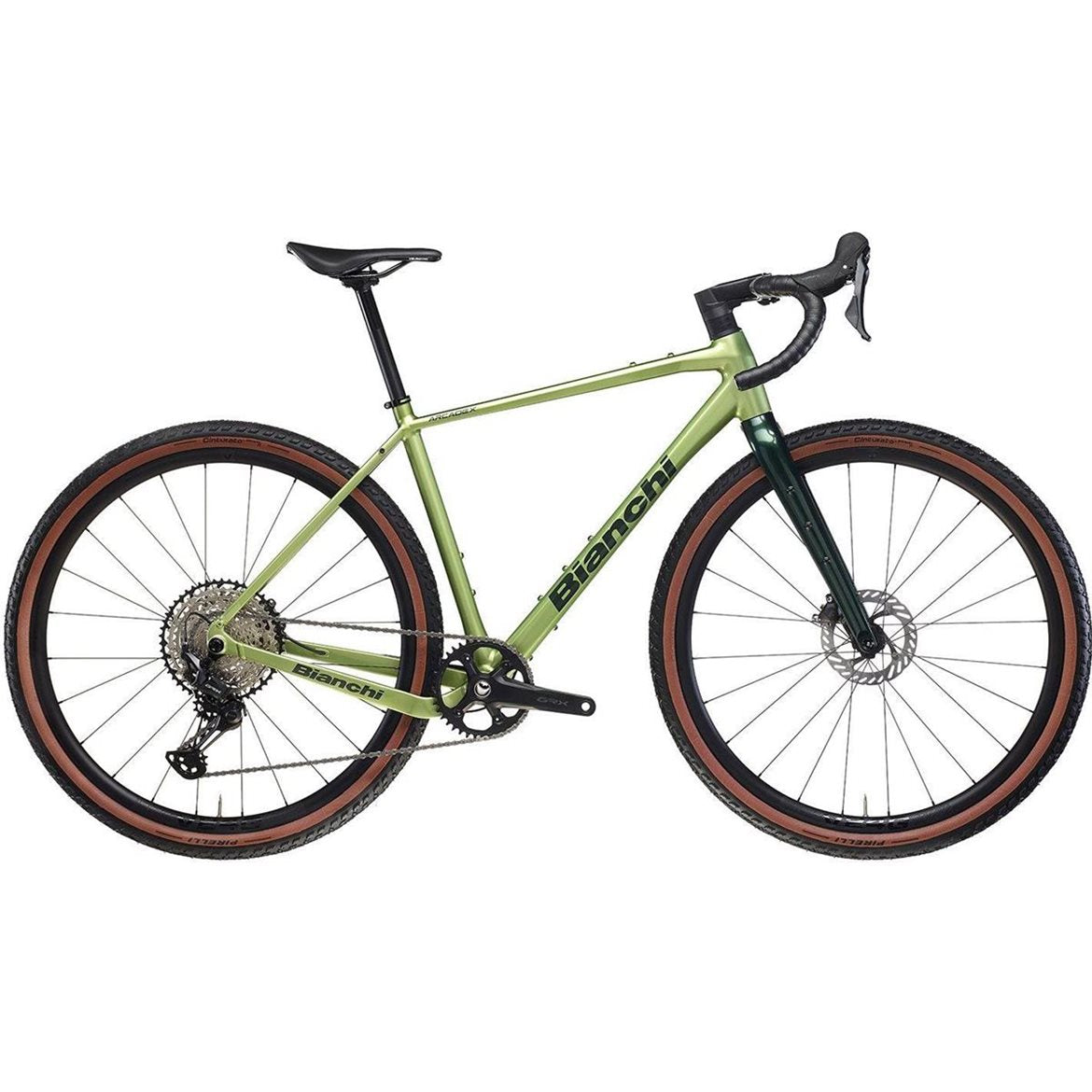Bianchi Gravelbike Arcadex AL GRX Grön