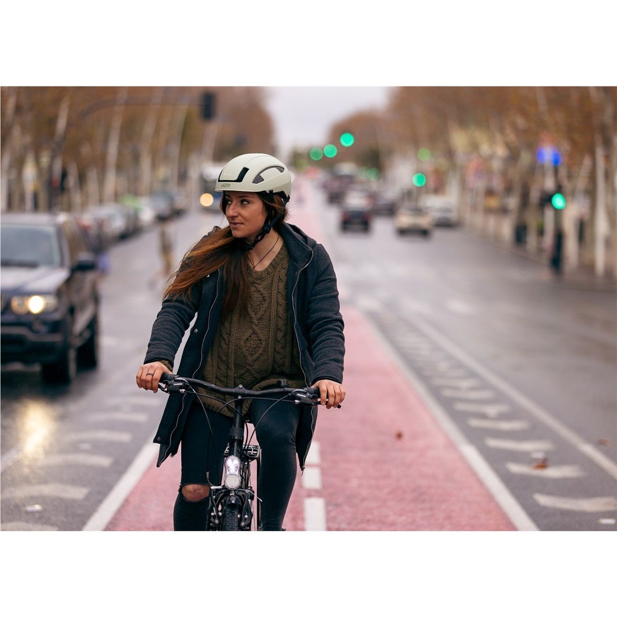 Cykelhjälm Lazer CityZen KinetiCore Green