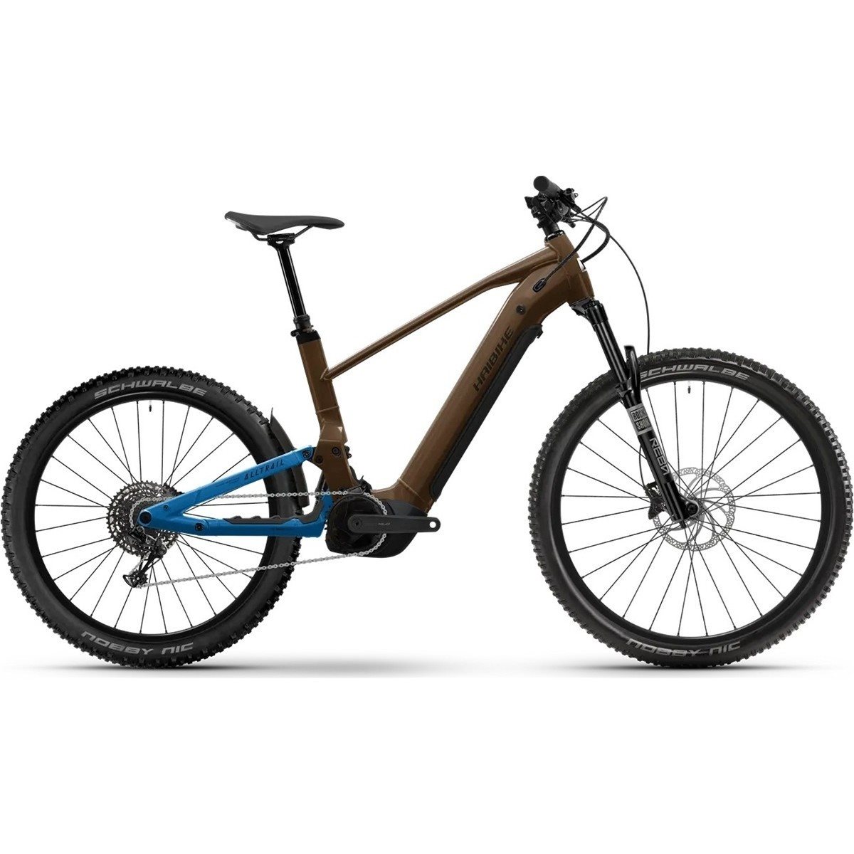 El MTB Haibike ALLTRAIL 6 Leather/Platinum Blue