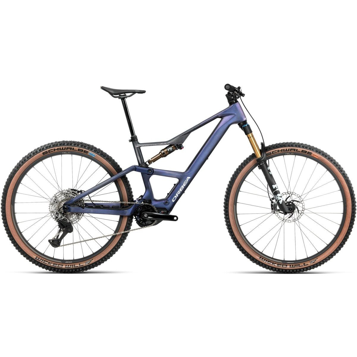 El MTB Orbea Rise SL M-LTD 630W XTR Di2 Tanzanite Carbon View/Carbon Raw
