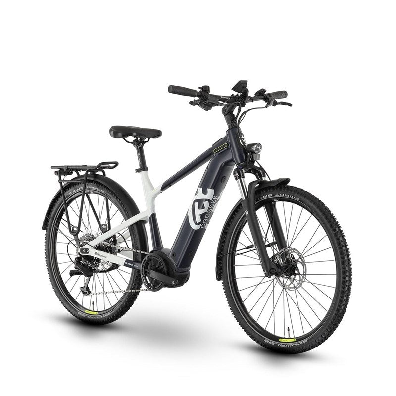 Elcykel Husqvarna Explorer E1 Gent 27.5 9-vxl Performance/500Wh Blå/Vit