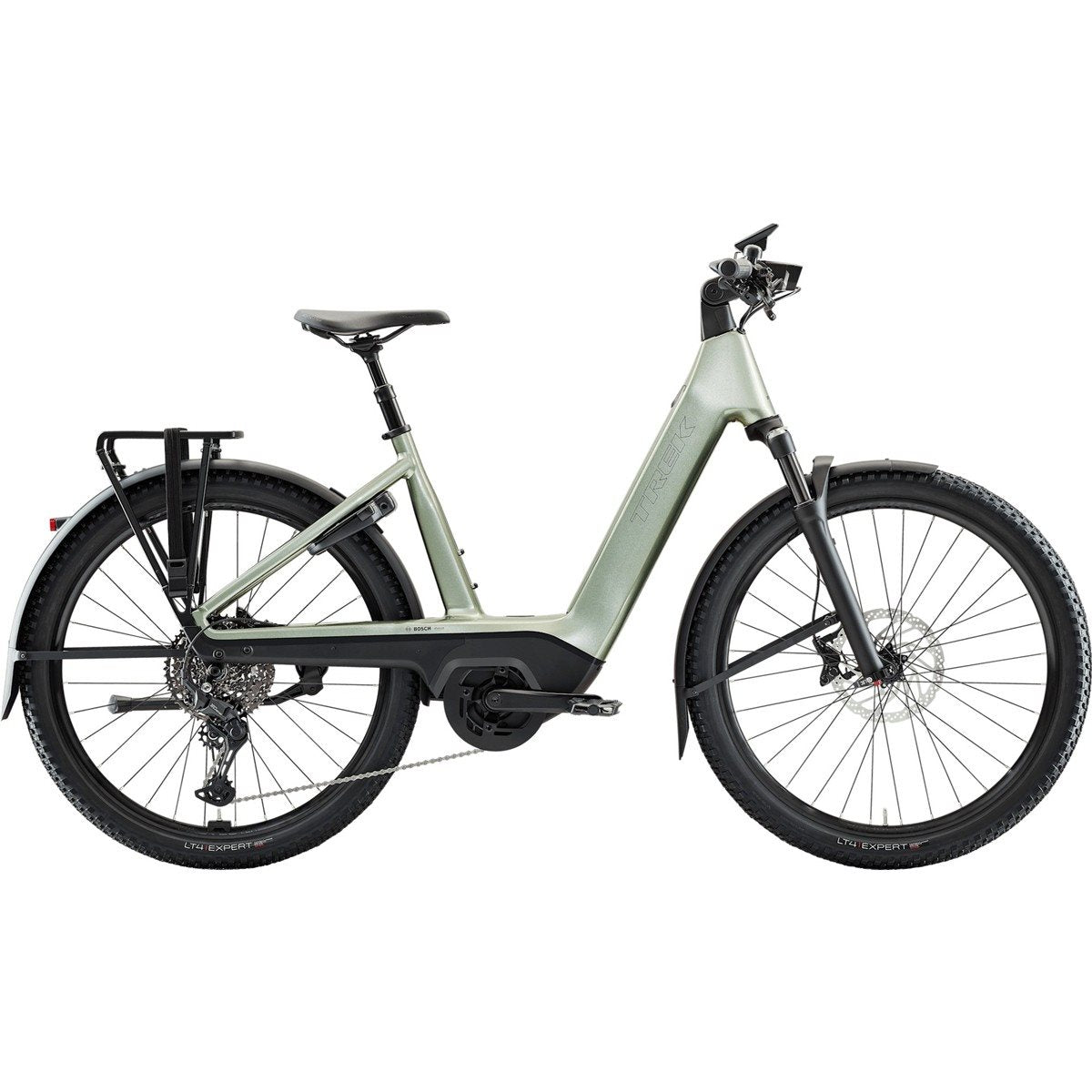 Elcykel Trek Charter+ 4 Trail 540Wh Lowstep Lichen Green