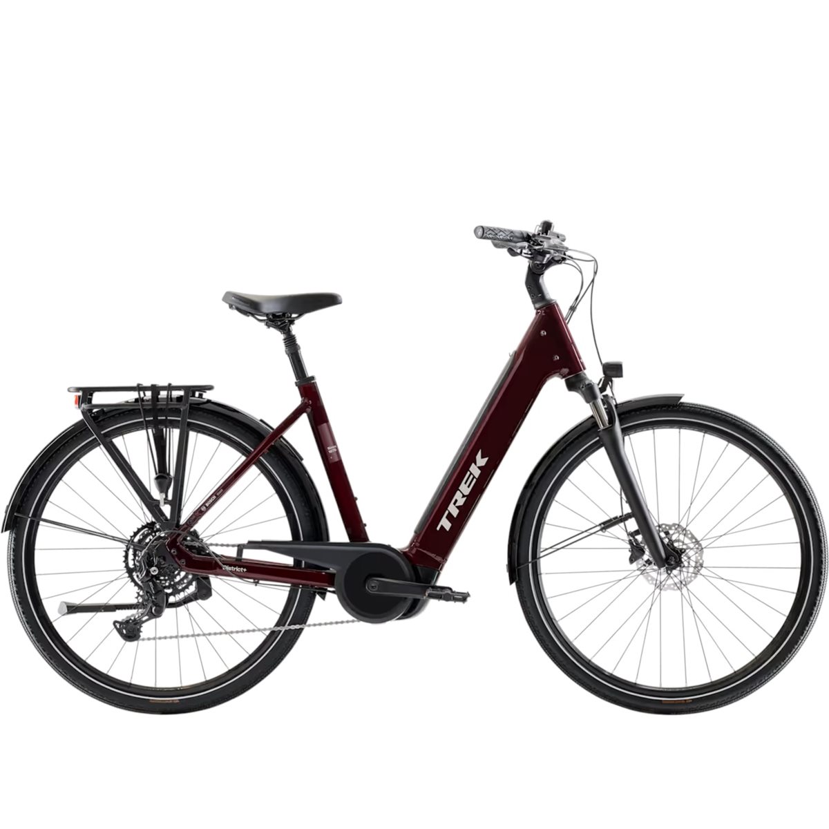 Elcykel Trek District+ 3 Lowstep R9 360Wh Cobra Blood
