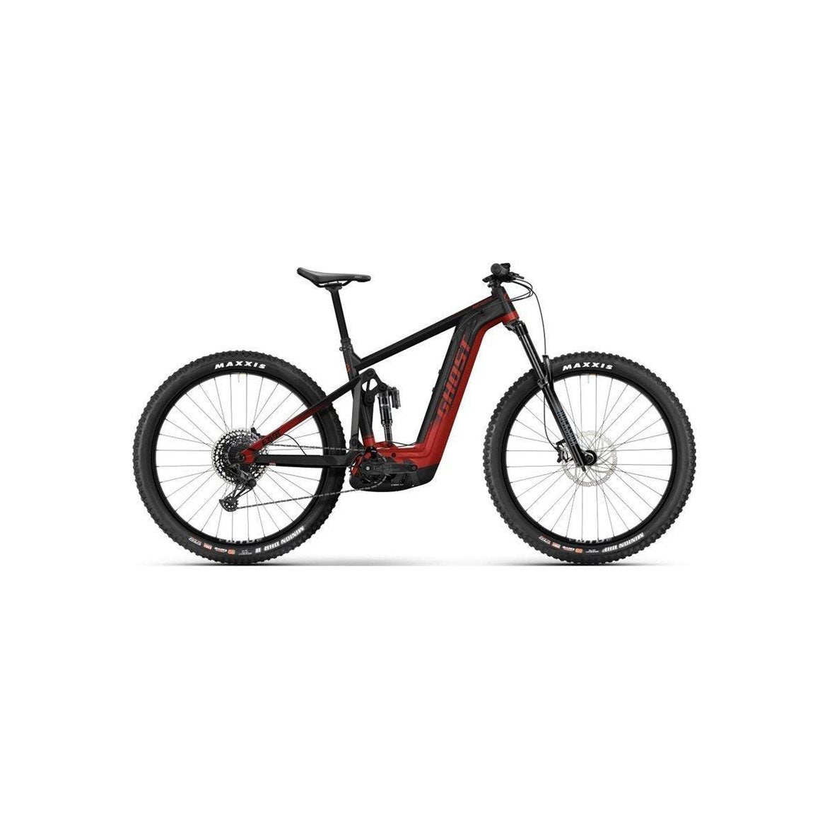 Ghost El-MTB E-RiotAM Essential Black/Pearl Deep Red Glossy