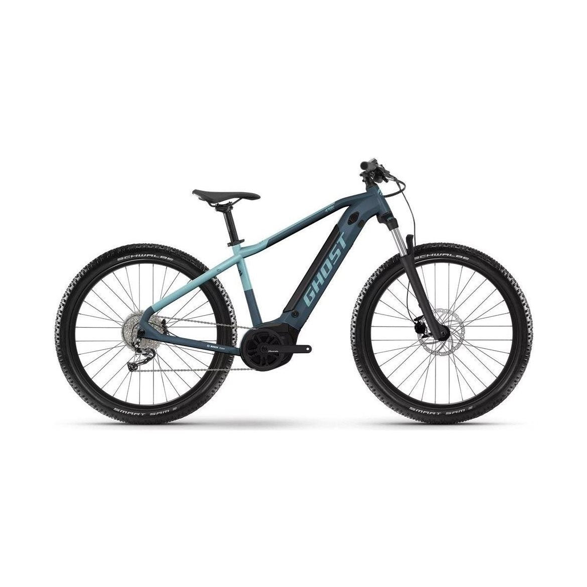 Ghost Elcykel E-Teru Essential Dark Grey/Metallic Light Blue Gloss