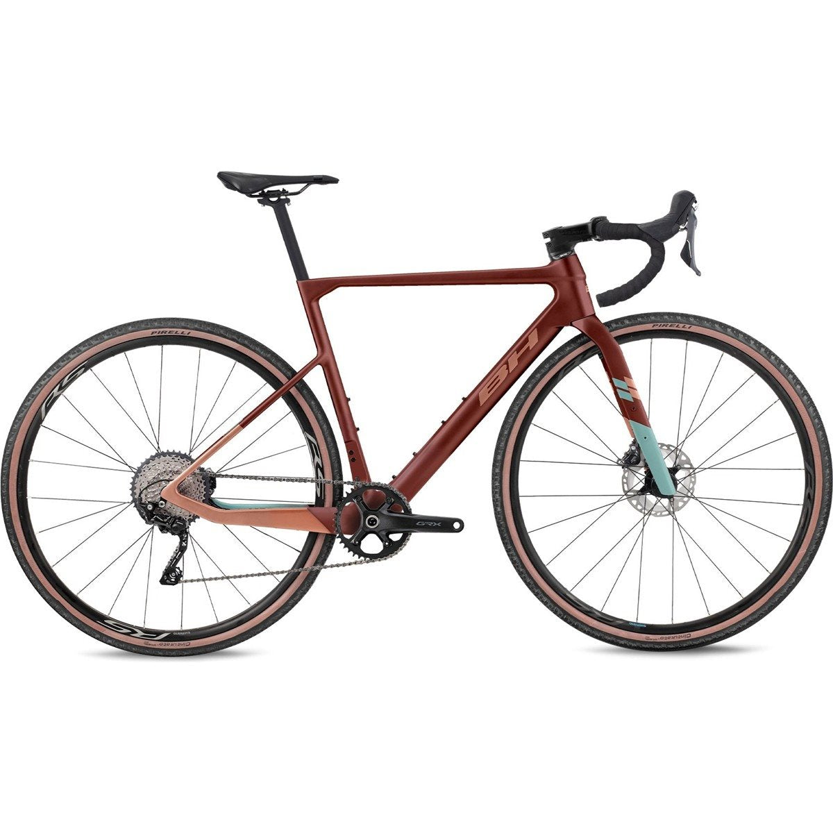 Gravel bike BH Gravelx Evo 3.5 R Dark Red/Oxyde/Green Sea
