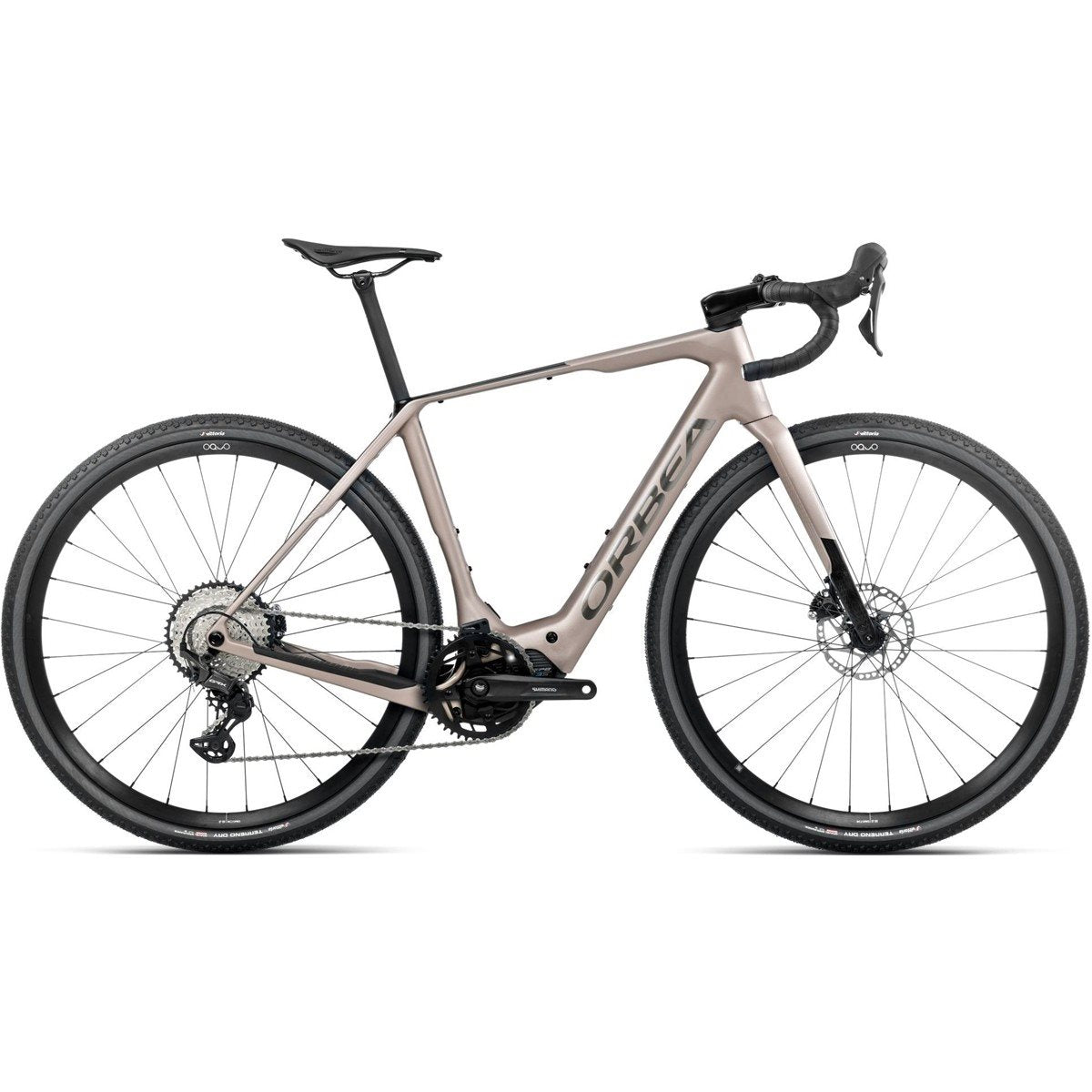 Gravel Elcykel Orbea Denna M30 420Wh Nickel Matt/Carbon Raw Gloss