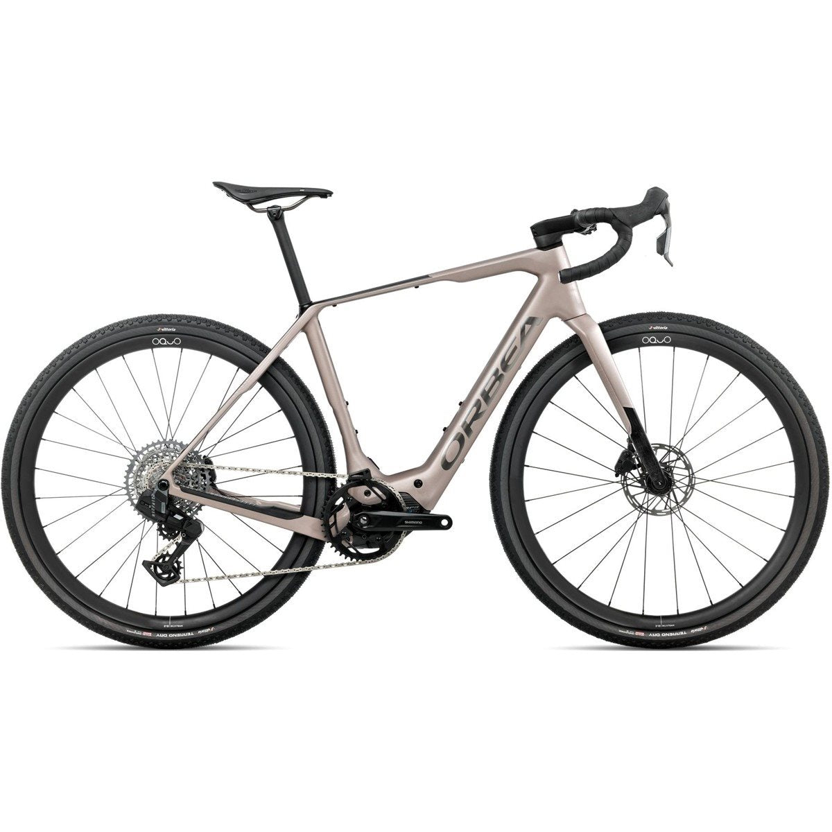 Gravel Elcykel Orbea Denna M31e 420Wh Rival AXS Nickel Matt/Carbon Raw Gloss