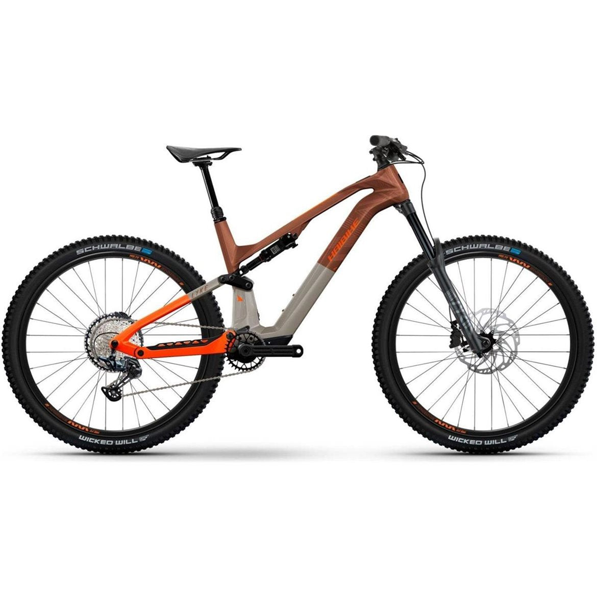 HAIBIKE MTB Lyke CF10 Leather/Orange Gloss
