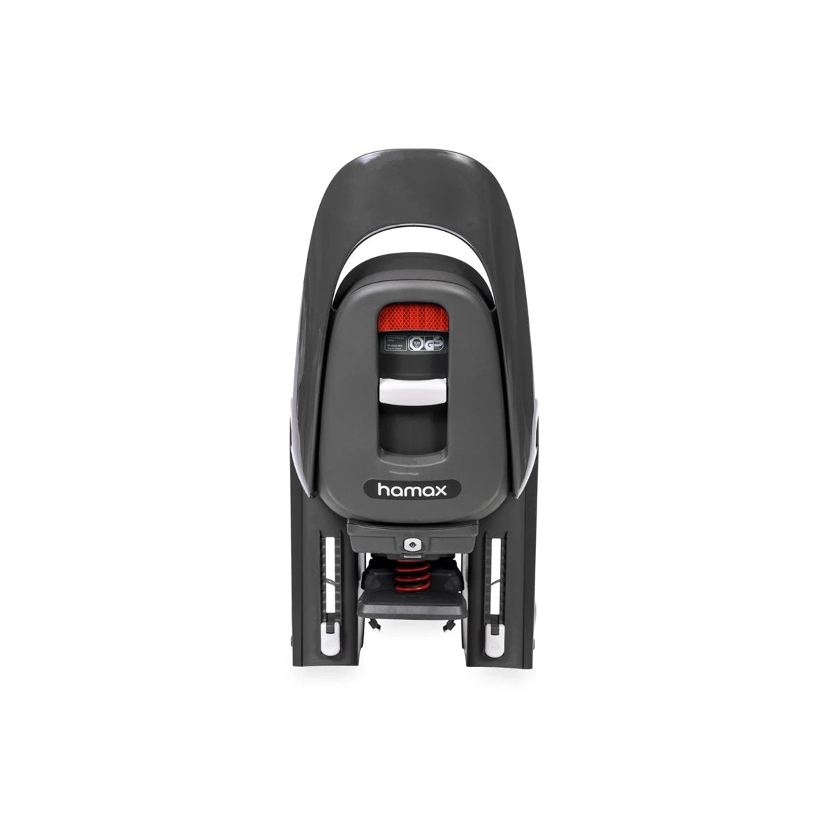 Hamax Cykelsits Caress Med Pakethållarfäste Grey/Red