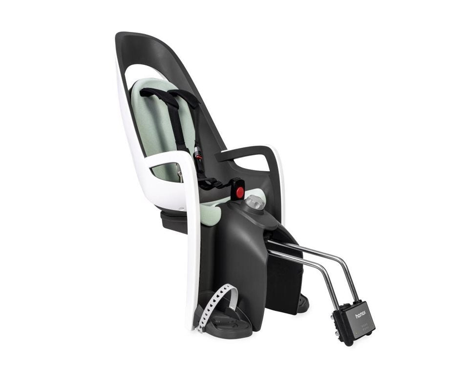 Hamax Cykelsits Caress Med Ramfäste Grey/White/Mint Padding