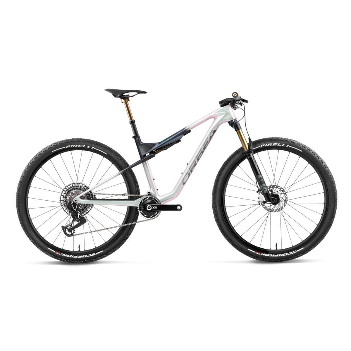 Heldämpad MTB Orbea Oiz M-LTD Iris White/Seaweed Carbon View