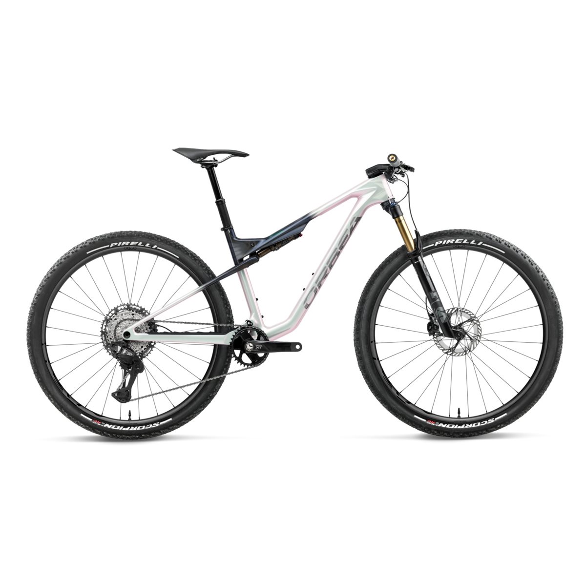 Heldämpad MTB Orbea Oiz M-PRO Iris White/Seaweed Carbon View