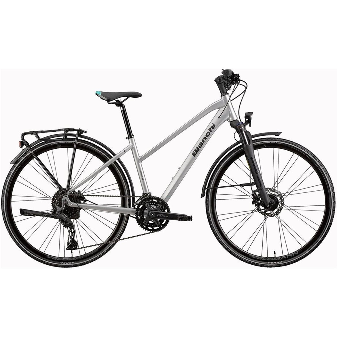 Hybridcykel Bianchi Spillo Tourer Step Through Grå Matt