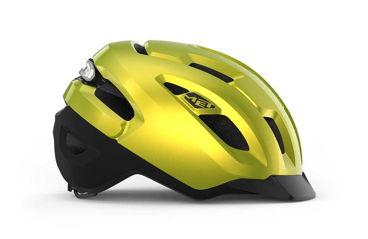 Cykelhjälm MET Urbex MIPS NTA-Certifierad Elcykel lime yellow metallic