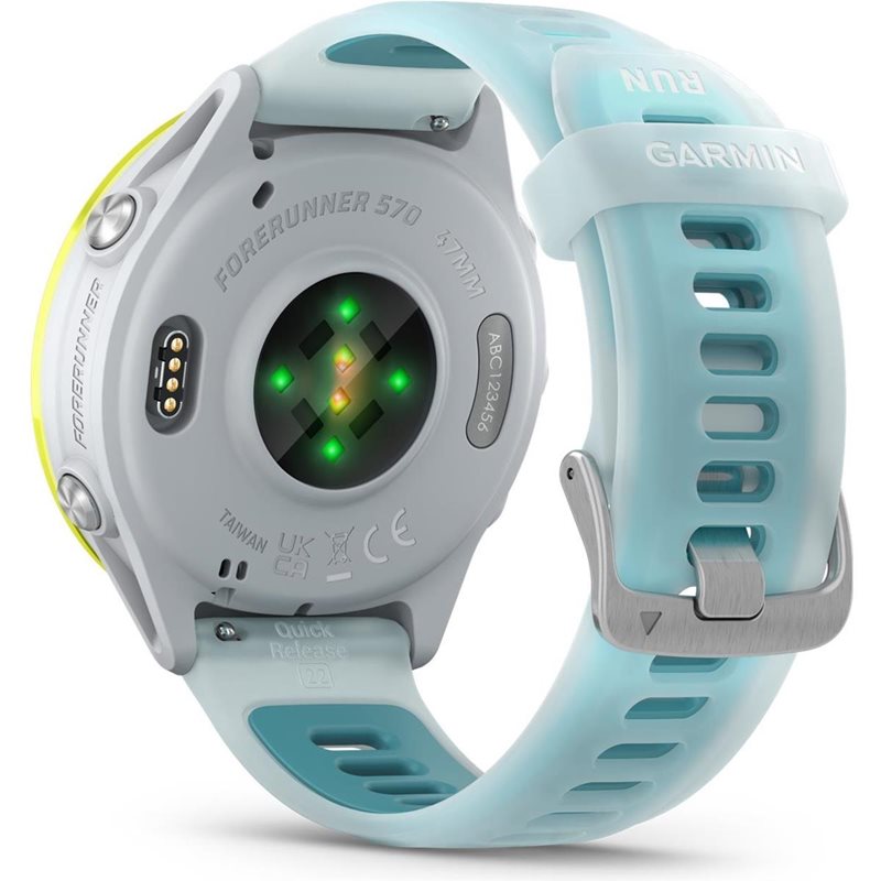 Träningsklocka Garmin Forerunner 570 - 47mm Whitestone/Amp Yellow